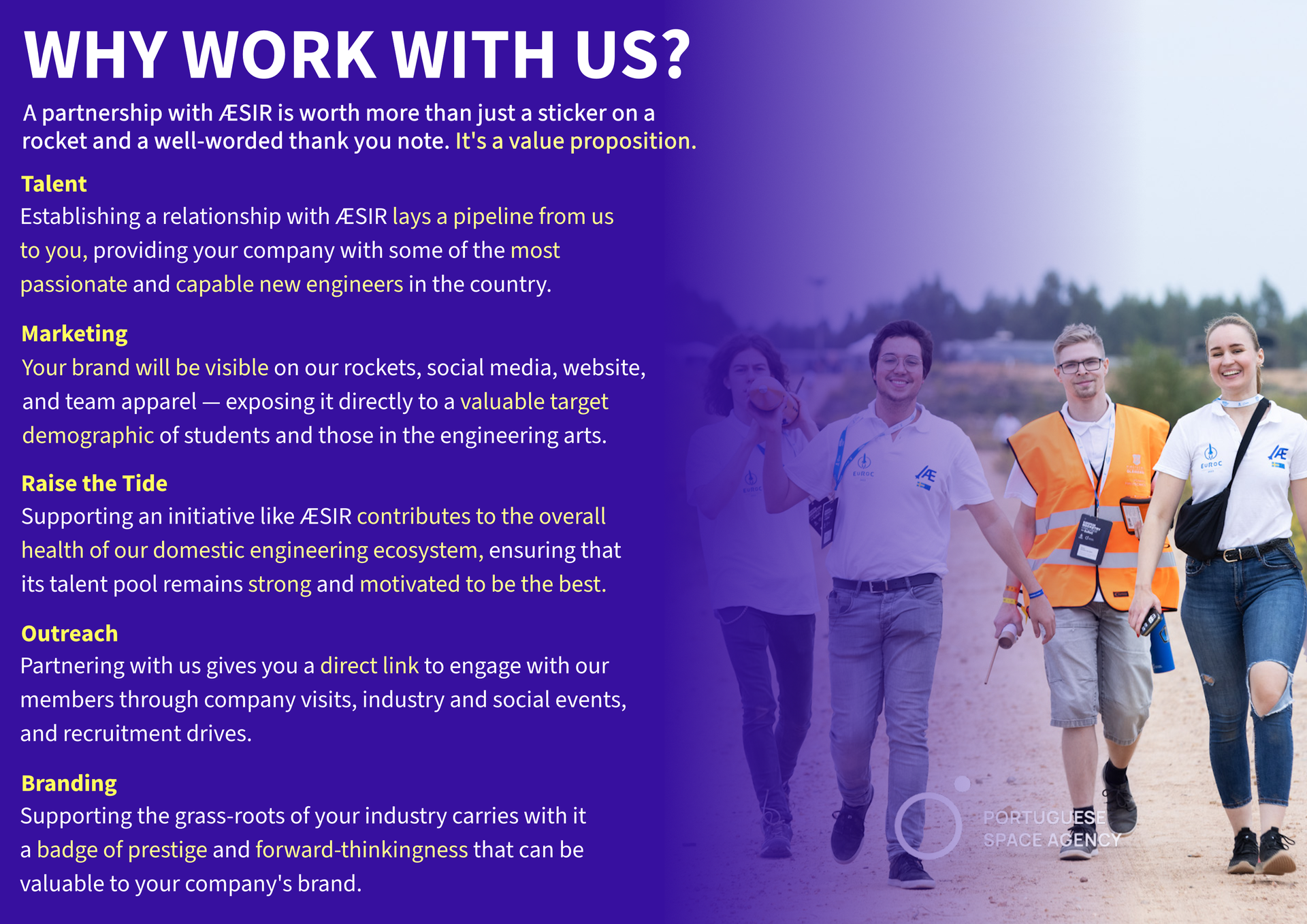 2026 ÆSIR Partnership Brochure, Page 3: Why Work With Us?